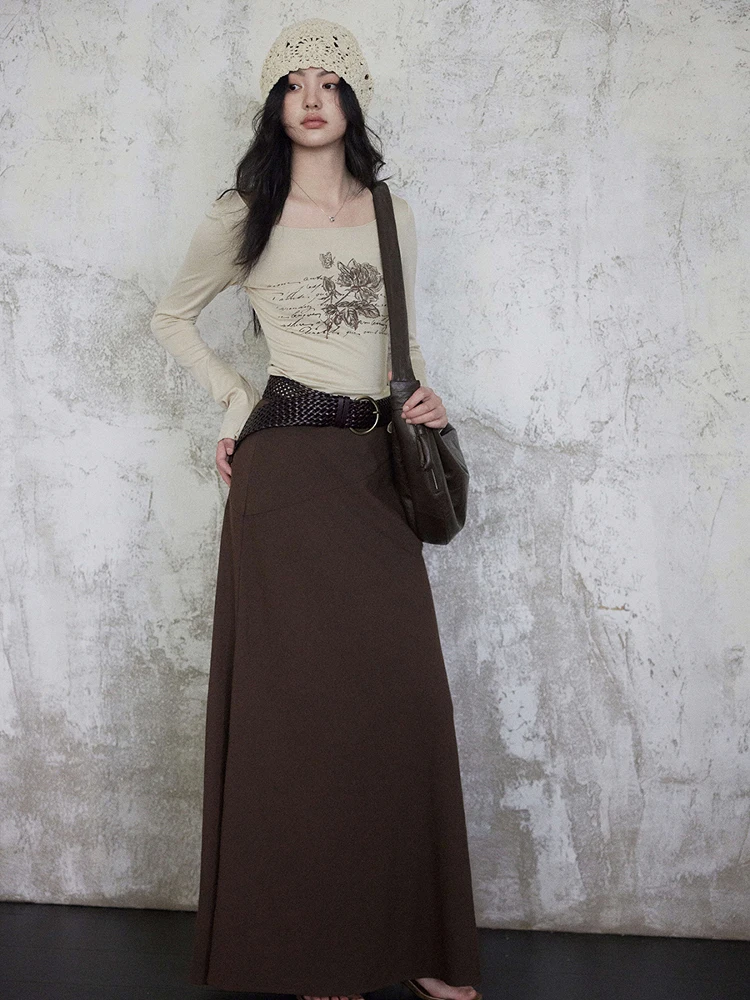 

Floral Print Long Sve round Ne Slim Fit Women's T-irt Base irt Korean Sle Comfortable Breathable Rayon Fiber Top