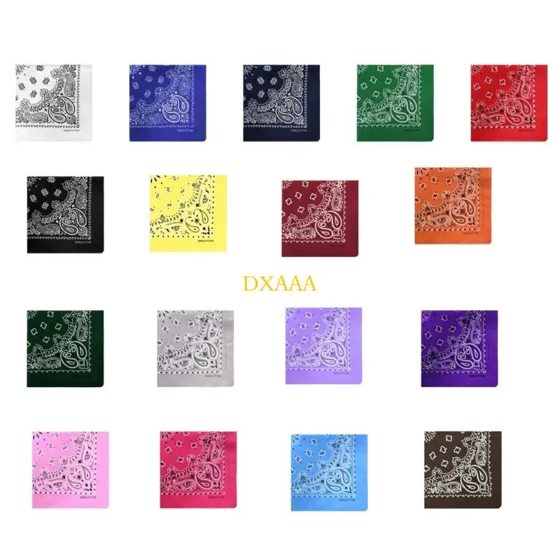 

DXAA Pace of 12 Square Neck Gaiters Headscarf For Hiking Camping And Daily Commute Cashew Pattern Headwrap for Special Event