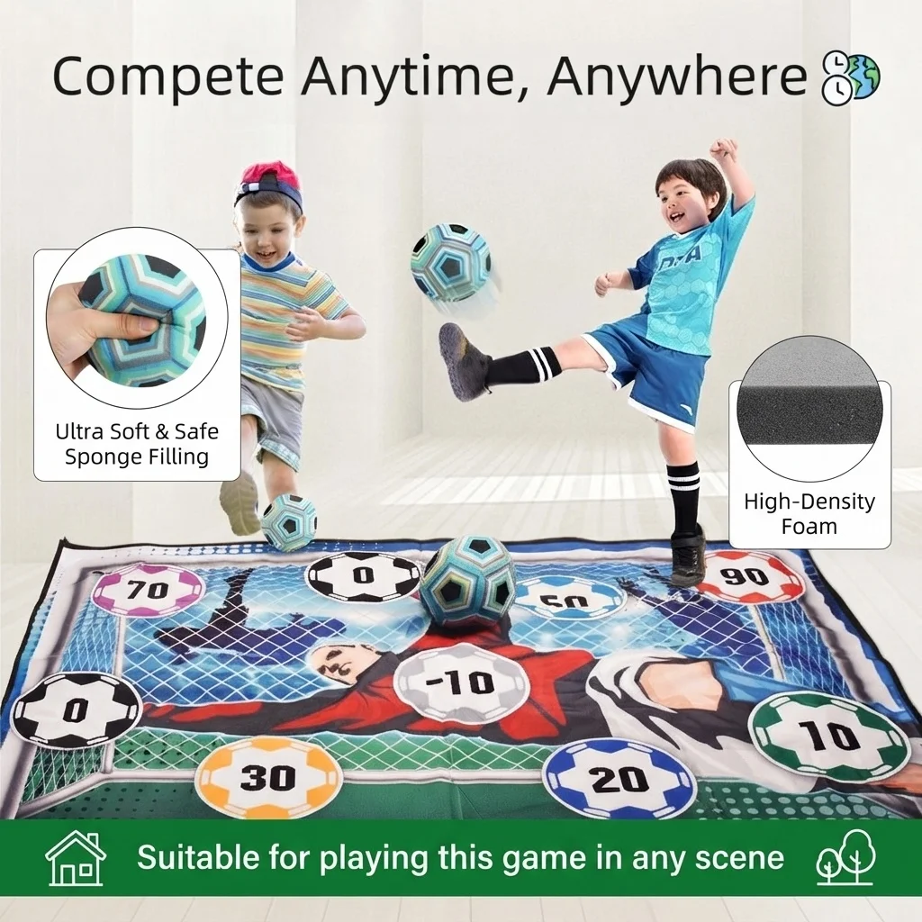 Viral Kids Football Toss Target Set Soft Balls Indoor Outdoor STEM Party Toy for Boys Girls