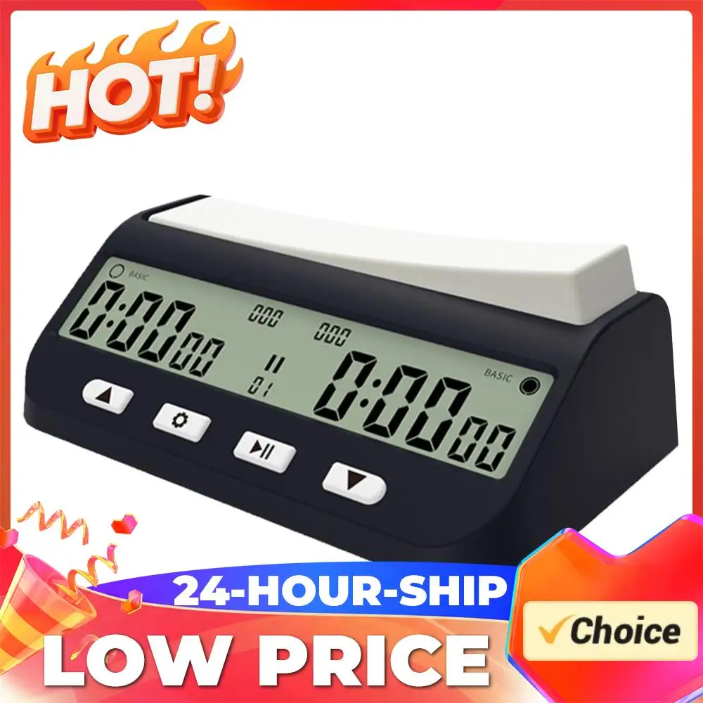 

Chess Clock with Basic Delay and Positive Time Features Portable Digital Chess Clock Competition Game Stopwatch