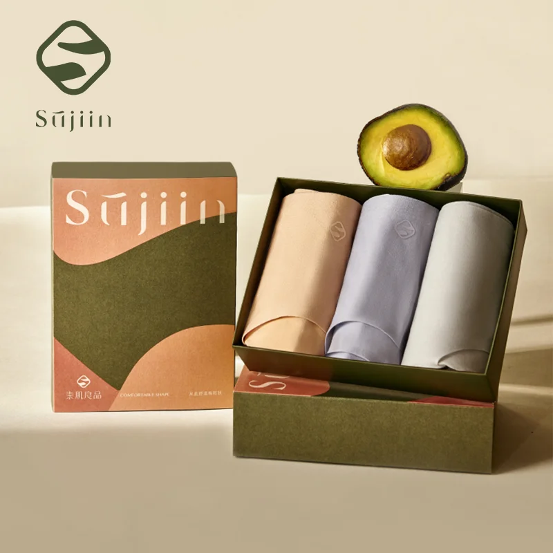 SUJIIN 3 unids/lote de bragas invisibles de algodón para mujer, bragas femeninas sin costuras, ropa interior sin rastro, calzoncillos