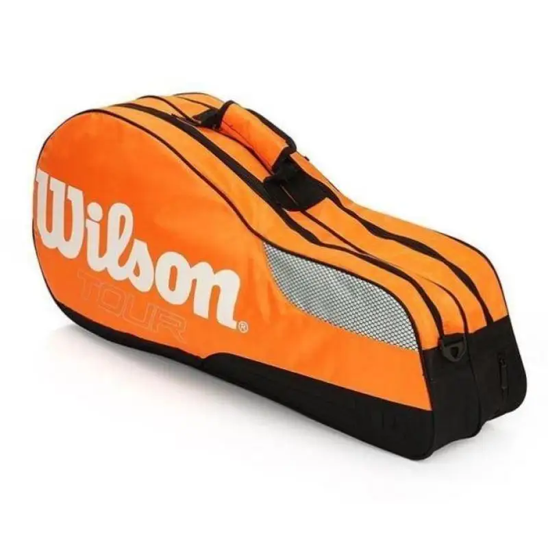 Wilson-Bolsa de raqueta de bádminton impermeable para exteriores, bolsa de raqueta de tenis, bolsa de Golf, zapatillas de deporte, equipo deportivo de hombro, gran capacidad