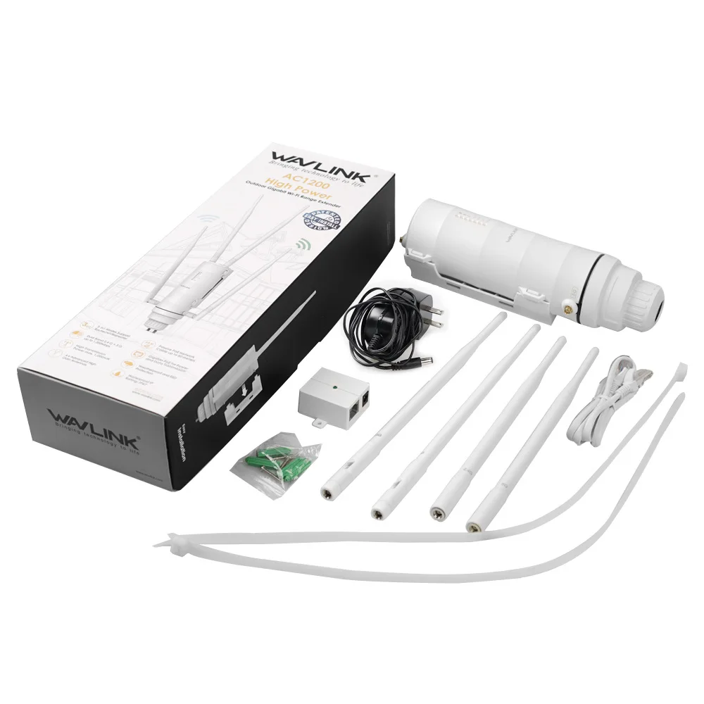 AC1200 Wavlink Outdoor Long Range High Power Dual Band 5G/2.4G WiFi Extender Router Repeater
