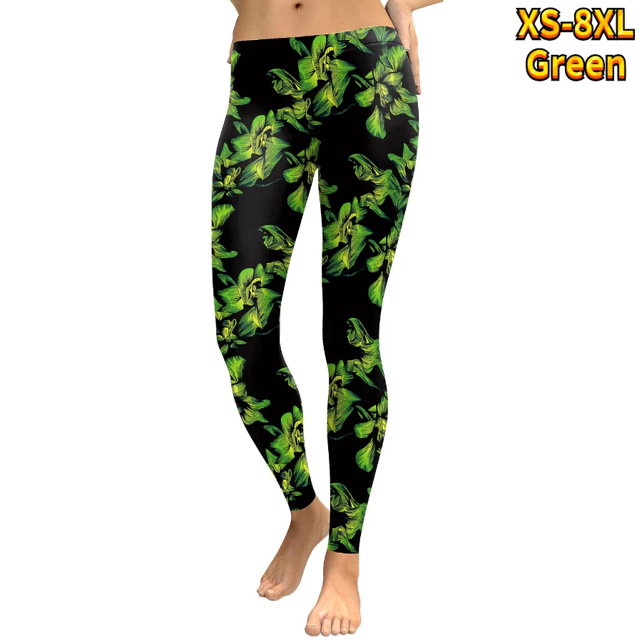 Women\'s Basic Rotating Pattern Printed Yoga Pants Elastic Yoga Leggings Gym Jogging Fitness Clothes Quick Dry Slim Pants XS-8XL