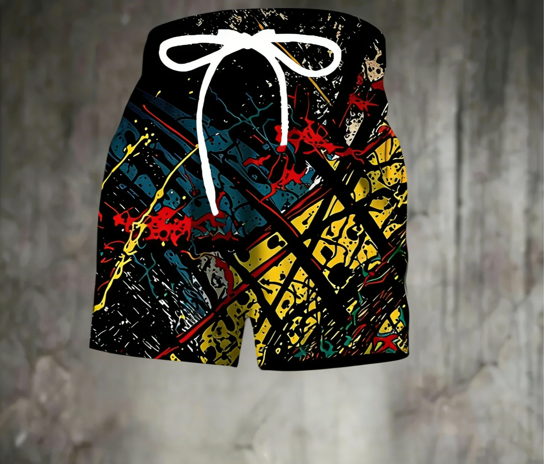 

Hot Selling New Men's Summer Graffiti Style Soft and Comfortable Shorts Suitable for Outdoor City Street Style Plus Size Shorts
