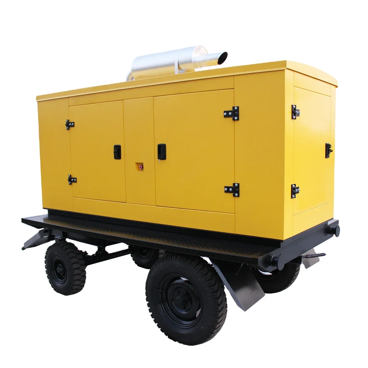 120KW/150KVA mobile trailer diesel generator silent genset movable electric start dynamo generator