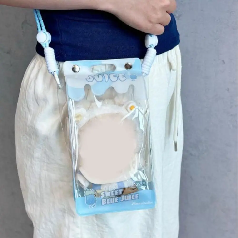 PVC ミニ人形収納ポーチ透明防塵人形外側バッグ再利用可能な吊り下げ可能なデータケーブル収納袋人形収納