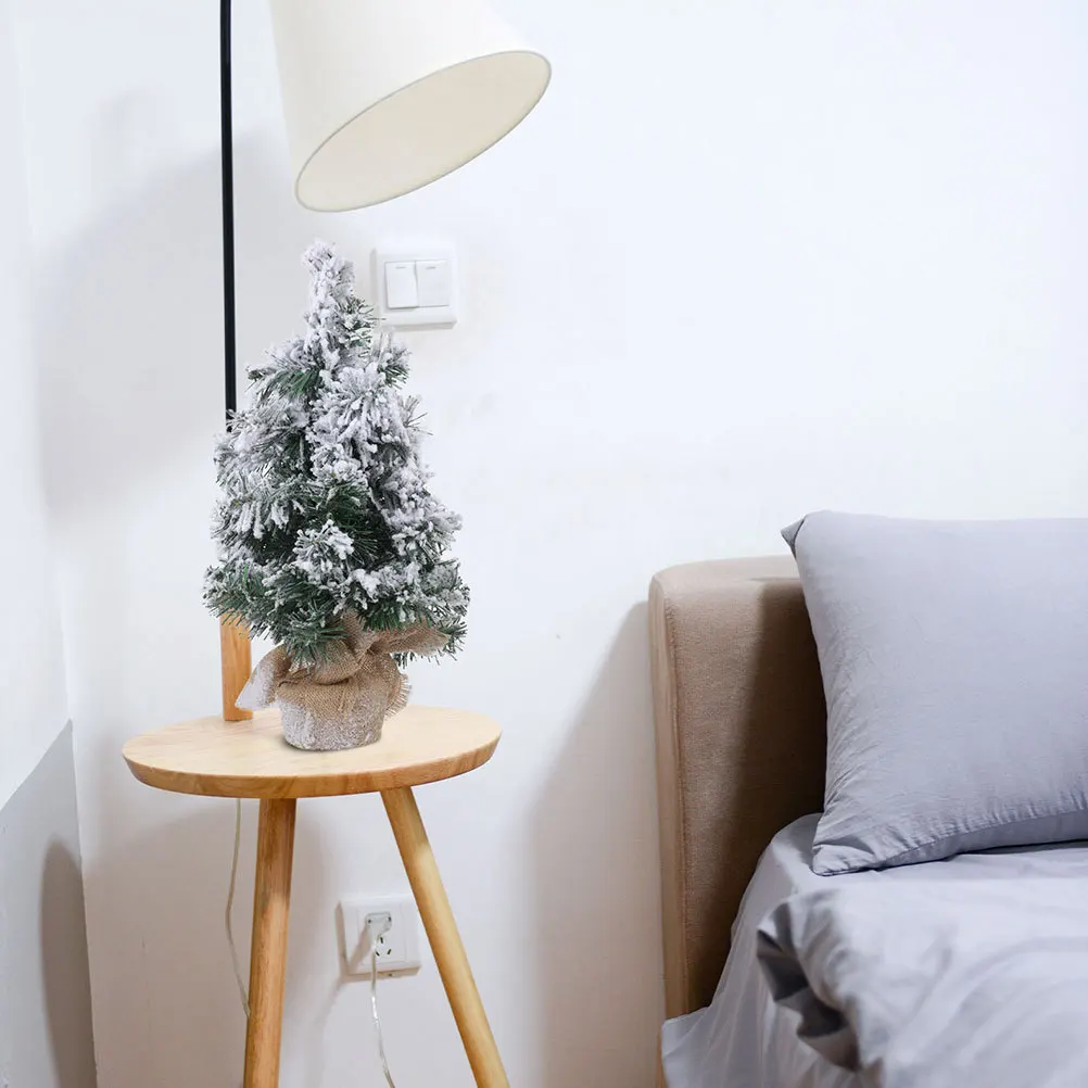 

Miniature Xmas Tree Reliable Christmas Decoration Simulated Pine Tree Desktop Ornament Home Table Decor