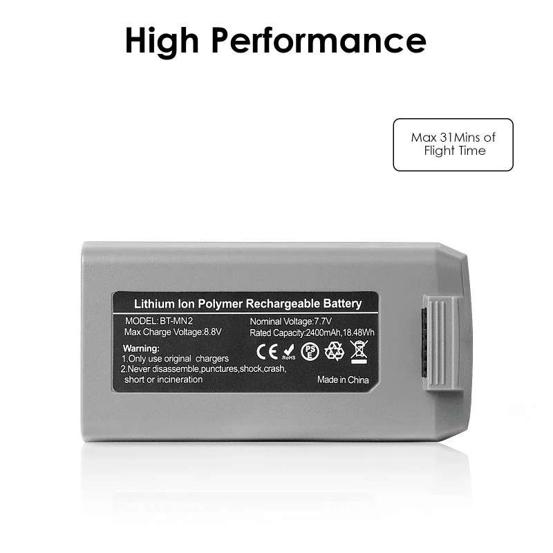 For DJI Mini 4K Mini 2 SE Drone 2‑Battery 1‑Charger Set Durable Long‑Flight Rechargeable Battery Accessory Pack