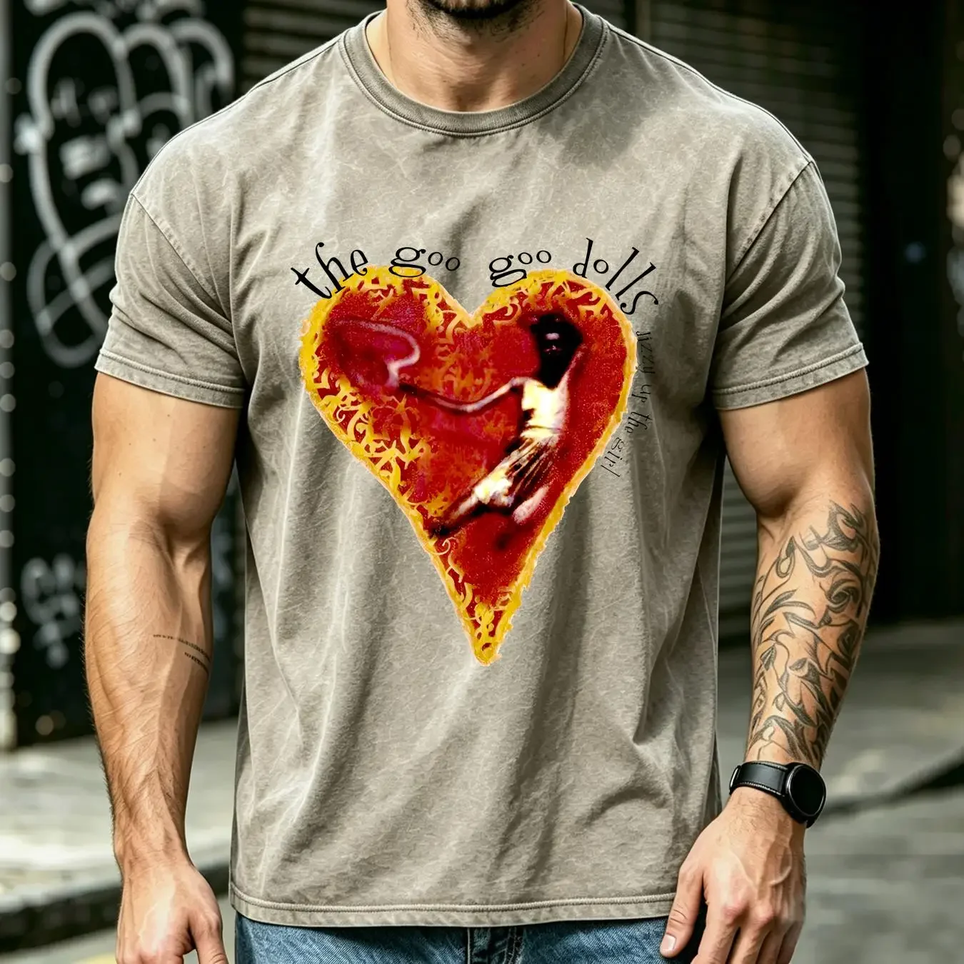 washed T Shirt New Goo Dolls Dizzy Up The Girl Family Men S 5XL P883 long or short sleeves vintage Washed Stretched Slightly