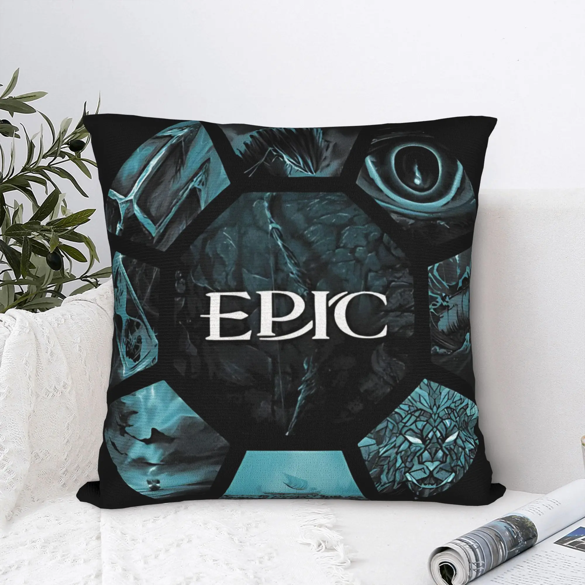 E-Epic The Musical Pillow Cover Music Drama Vintage Pillow Case For Living Room Chair Graphic Cushion Cover Birthday Present