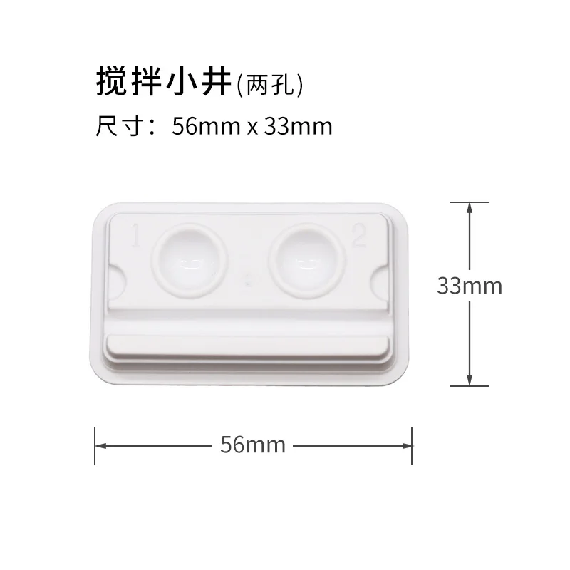 Caixa de armazenamento de folheado dentário, 4/2 furos, bandeja de mistura de dentadura, descartável, poço pequeno, 4 furos, 2 furos, medicina plástica