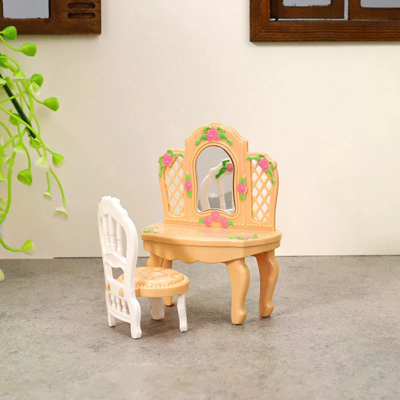 1:12 Dollhouse Miniature Simulation Wardrobe Dresser Bedroom Set Furniture Model Decor Toy Doll House Accessories