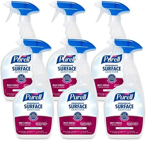 

PURELL Foodservice Sanitizer Spray 32 oz (Pack of 6) – Fragrance-Free, Fast-Drying, EPA-Registered