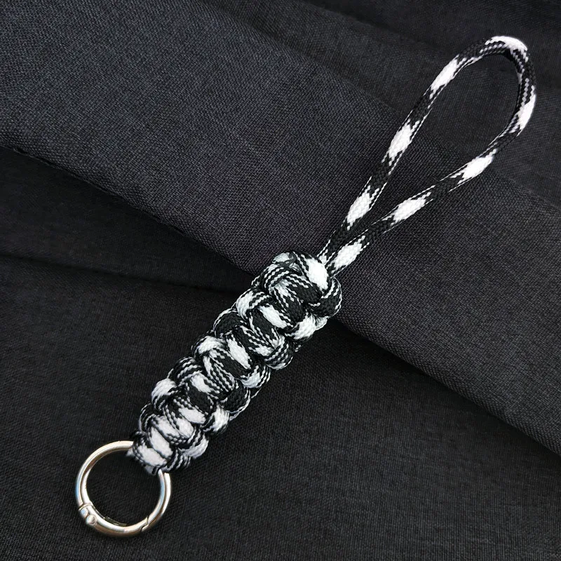 Hand-made Paracord Lanyard High quality Nylon Rope  Keychain Accessories Outdoor Survival Tools Bag Hanging