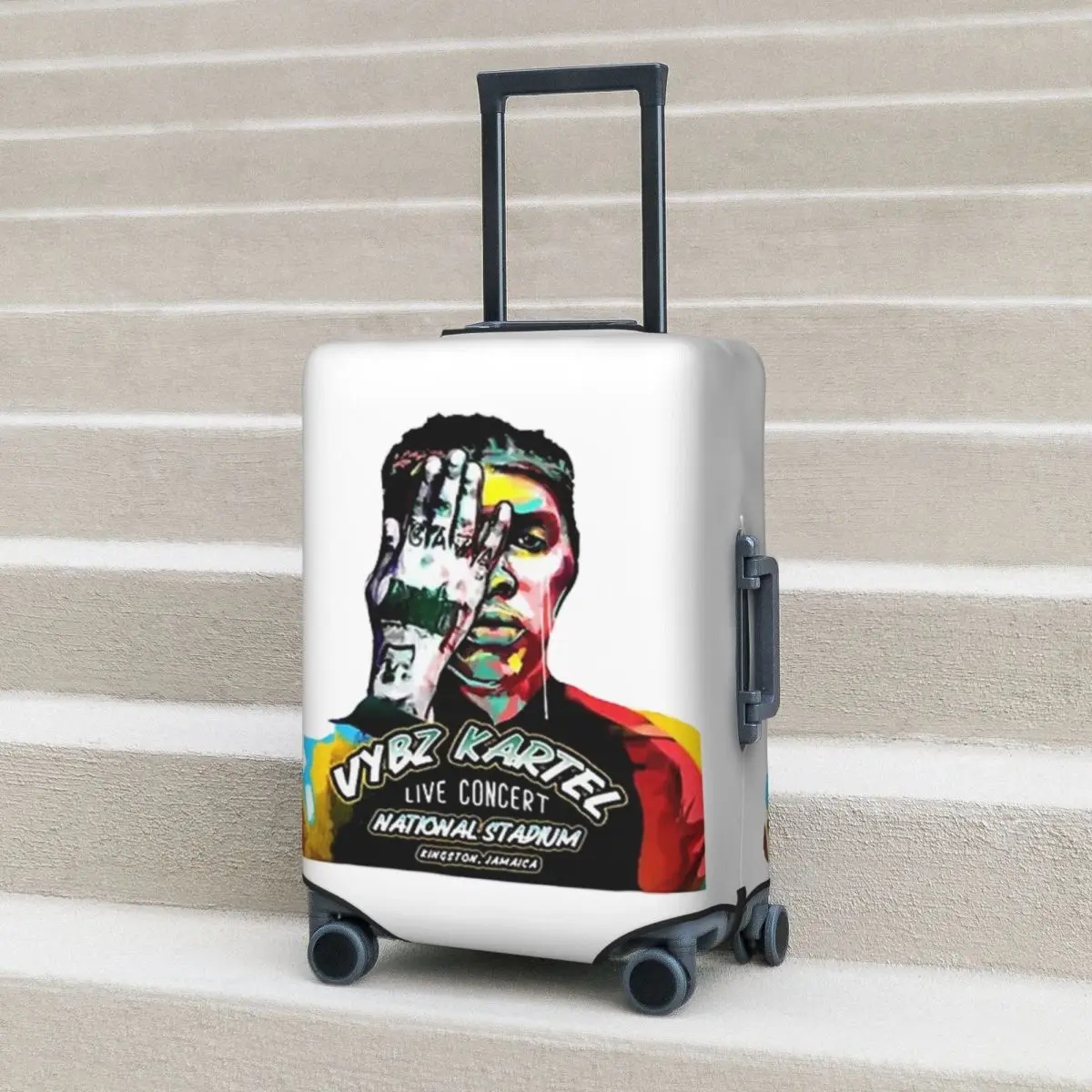 

A Di Teecha Aka Vybz Kartel Aka World Boss чехол для чемодана защитные эластичные дорожные защитные чехлы для багажа для 18-32 дюймов