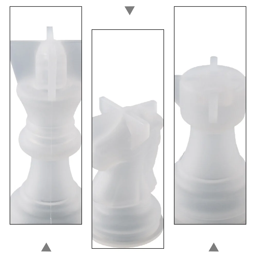 6 Pcs Chess Mold DIY Supply Making Accessory Crystal Epoxy Desktop International Mould Casting Molds