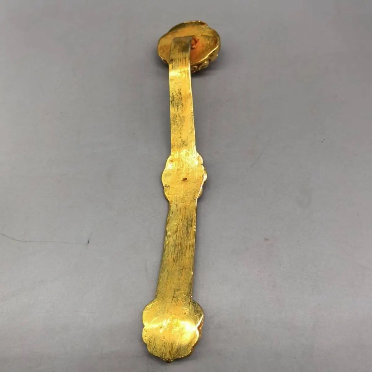 Gilt magic ware Ruyi pure copper alloy antique ornament handle gift living room ornament handicraft opening pendant