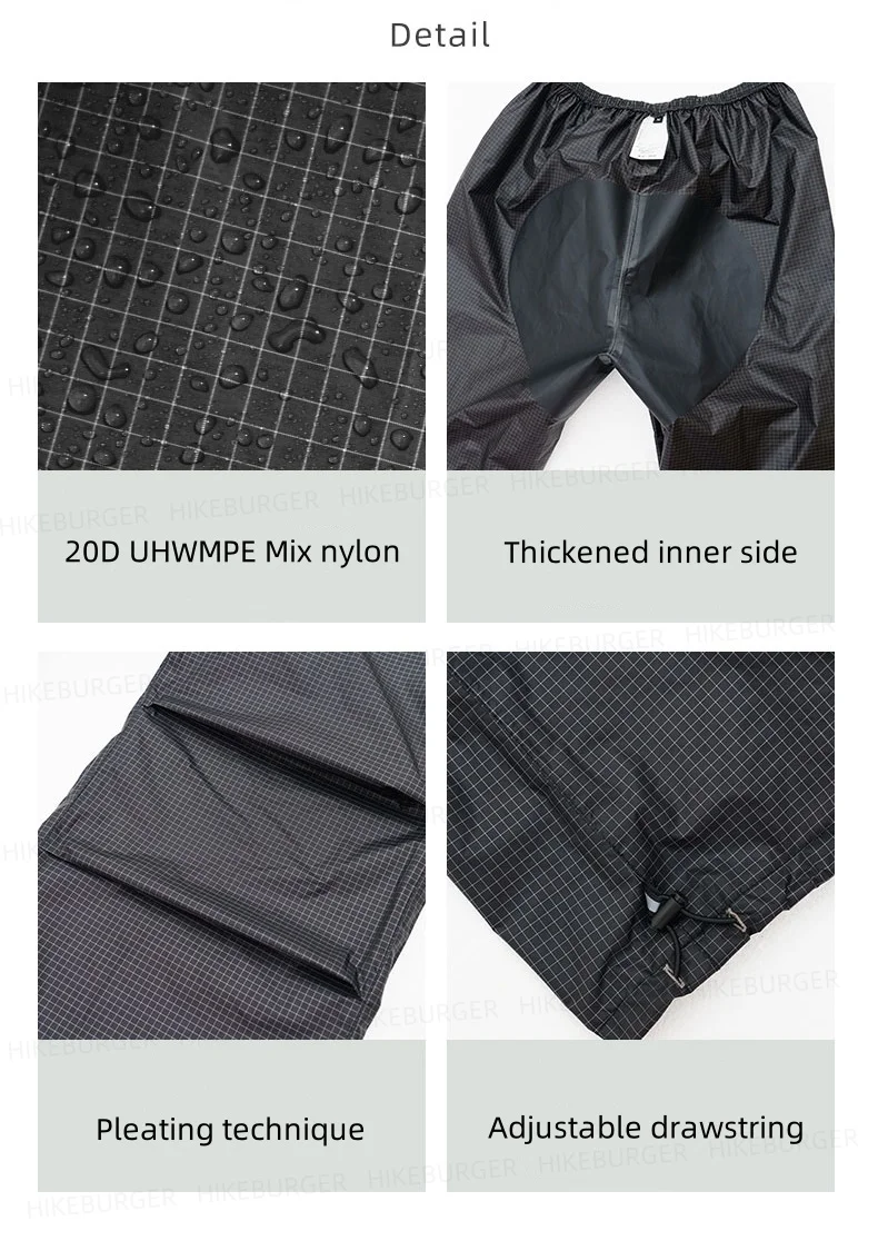 3F UL GEAR Qingsuo Regenjacke Outdoor Ultraleichter Regenponcho mit Reißverschluss Wander-Regenmantel Wasserdicht für Reisen und Bergsteigen – Detail 16