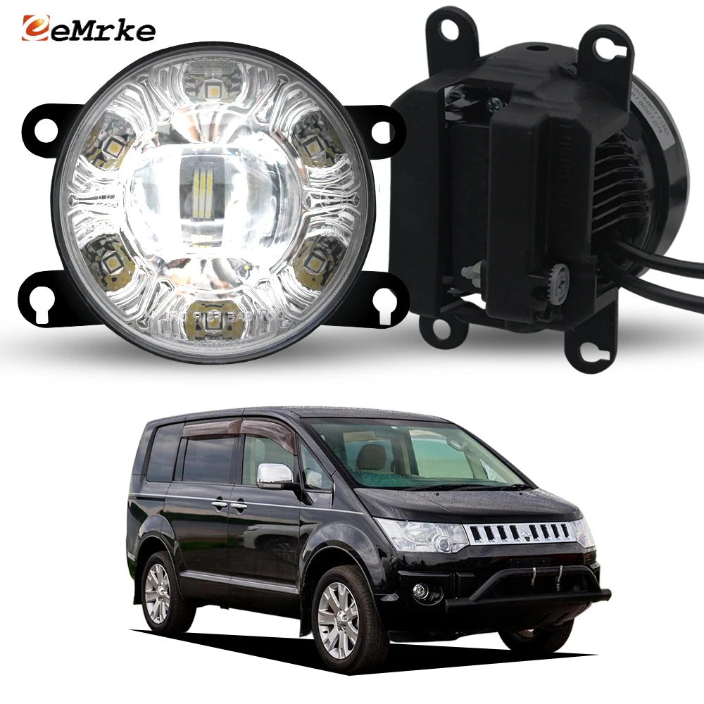 Front Led Fog Lights 18W For Mitsubishi Delica D5 D:5 2007-2018 Express X82 2020 2021 2022 DOT. ECE DRL Lamp Daylight E-mark E4