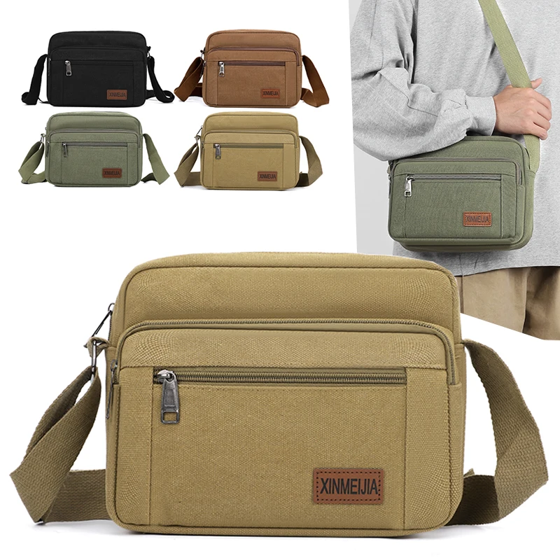 

Повседневная мужская сумка через плечо, отделение для хранения вещей, деловая сумка через плечо, подходит для повседневных поездок, прогулок, занятий спортом и т. д.