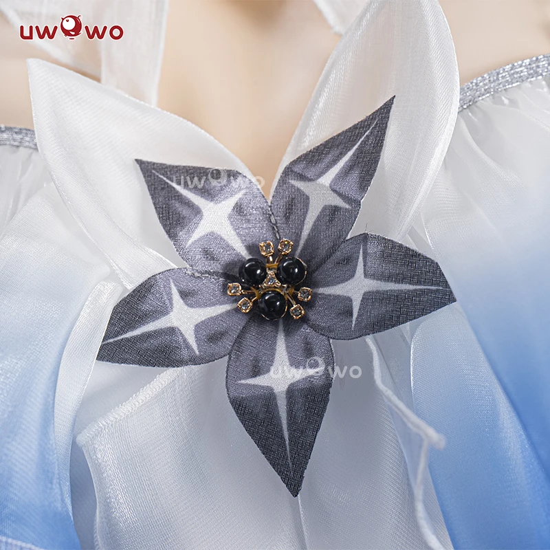 재고 있음 UWOWO Shorekeeper 코스프레 게임 Wuthering Waves Shorekeeper Fanart Qipao 가운 WuWa Shorekeeper 코스프레 의상 할로윈