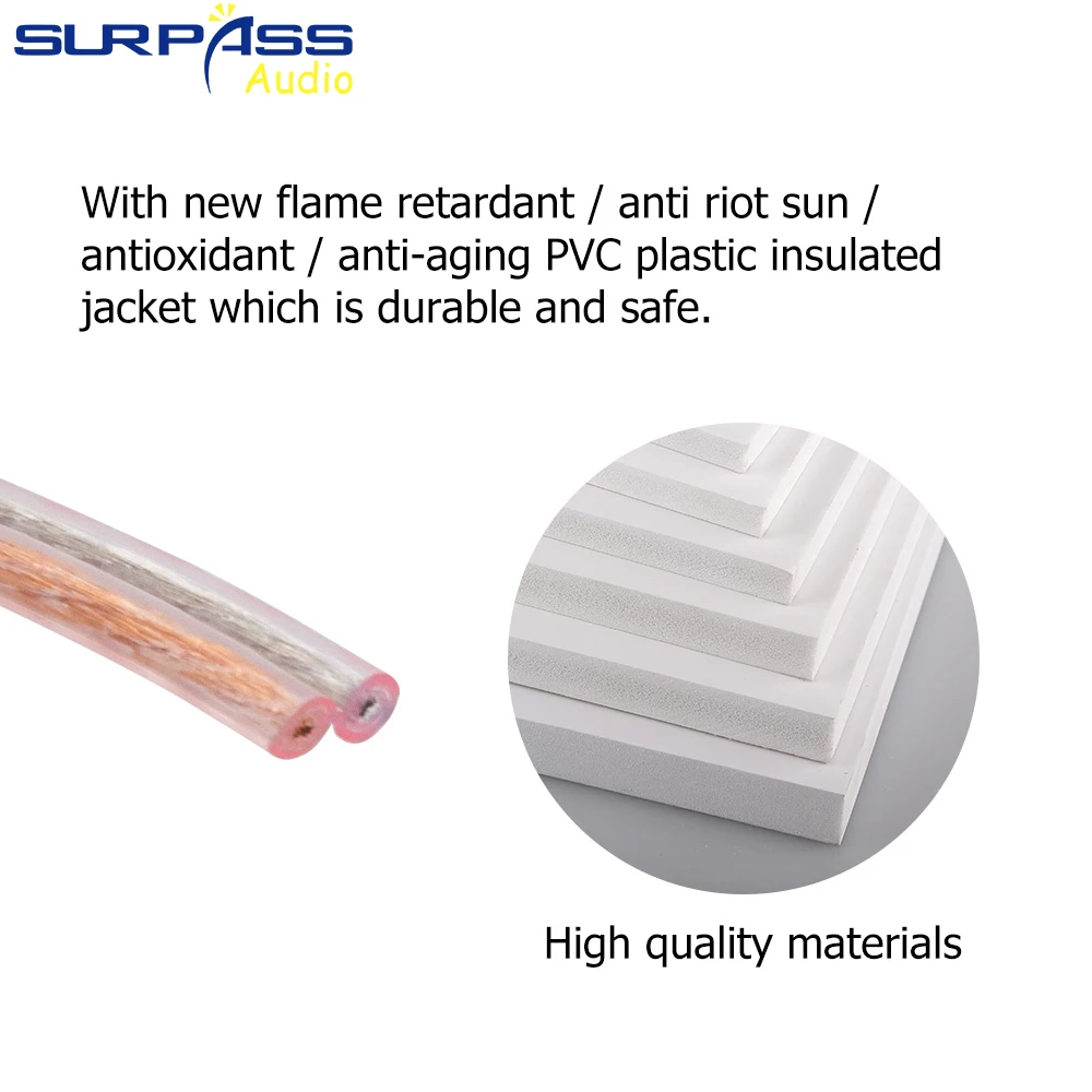 كابل مكبر صوت من النحاس النقي 100 Core HIFI عالي الدقة ناعم ومتين وعمر خدمة طويل للوحة الموسيقى والمسرح المنزلي KTV