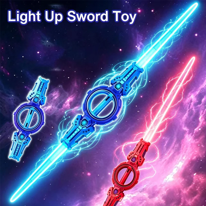 Bright Rotate Sword Sound Light Multi-Color Flash LED Light Shine Cosplay Sword Toy Party Family Interactive Toy For Adult Gift view 3