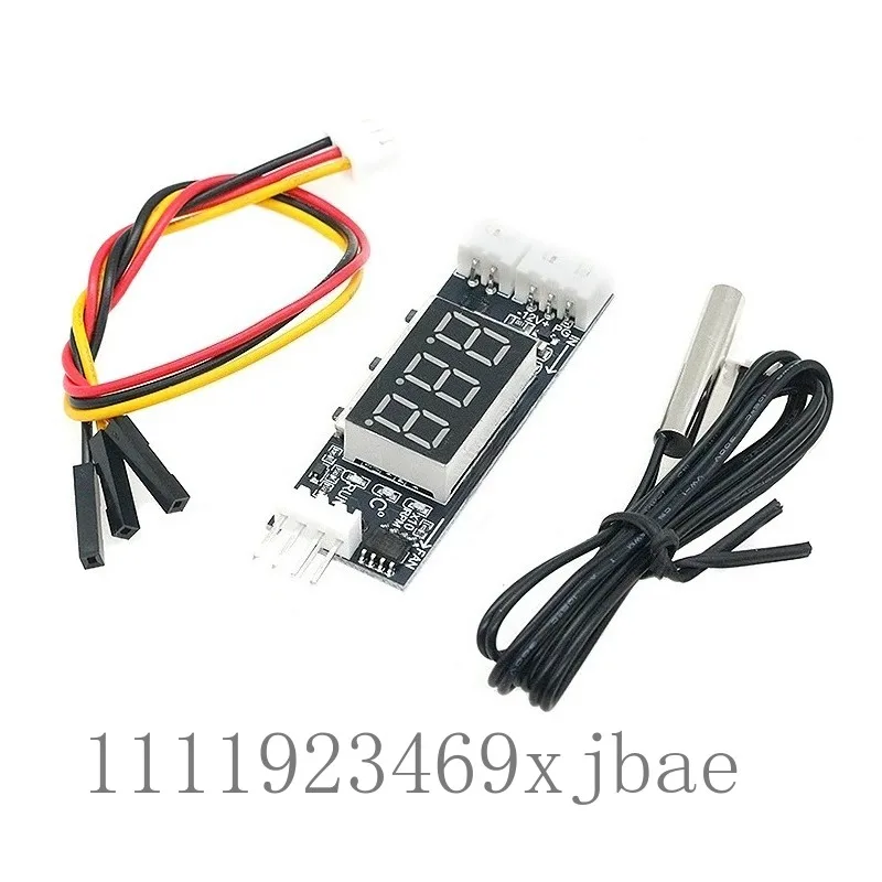 3A 12V PWM 4-Wire Fan Temperature Governor Digital Temperature RPM Display Low Noise Speed Adjustment With Auto Power Off