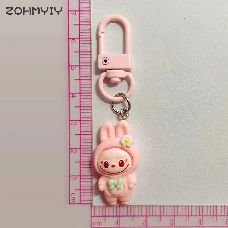 1PC Best Friend Gift Cute Labubu Pendant Keychain Women Fashion Trend Key Chain Bag Hanging Ornaments Charm Accessories