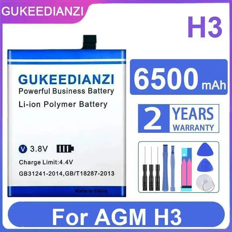 

Durable For Agm H3 Mobile Phone Battery 6500Mah