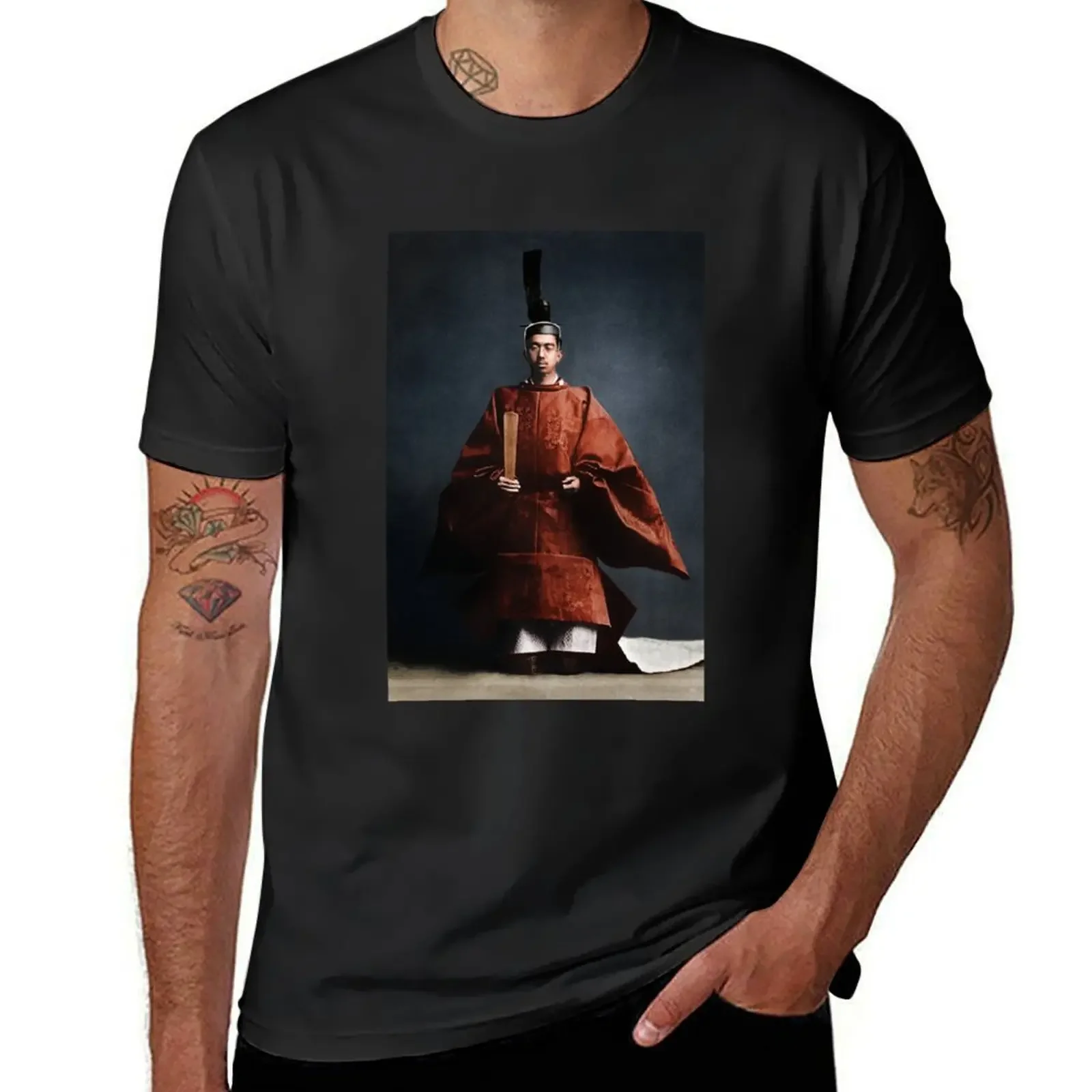 Hirohito, Emperor Showa, 1928 colorized T-Shirt sweat oversized t shirt shirts men graphic