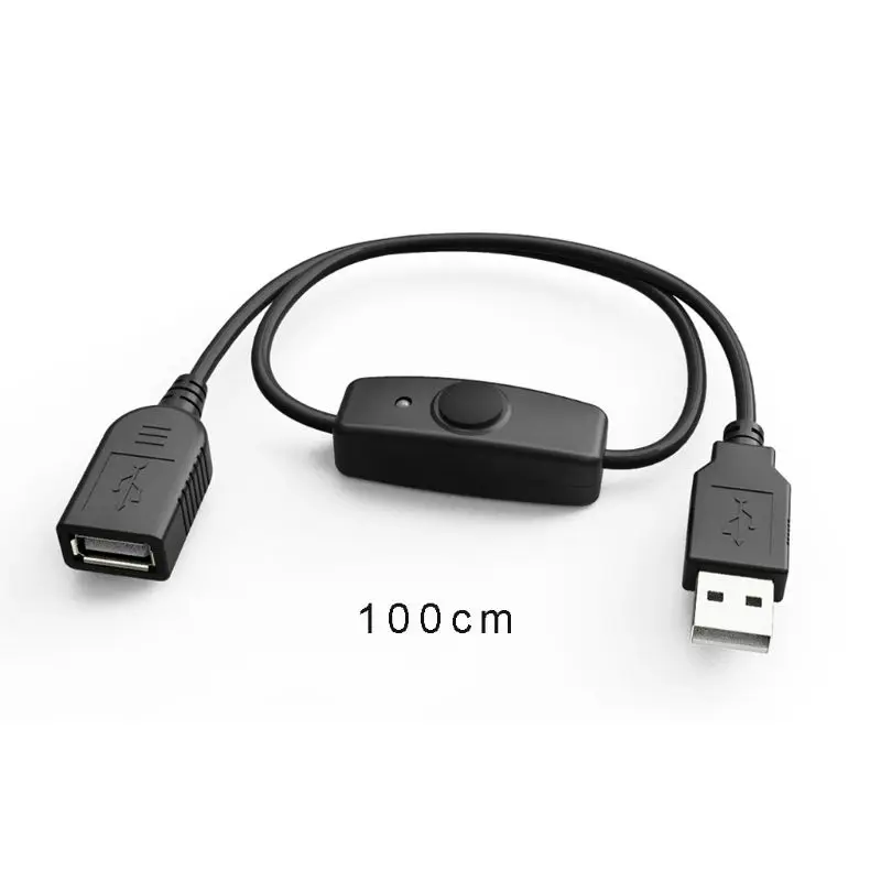 Switched USB A Female Male Extension Cable Power ON/OFF USB Data