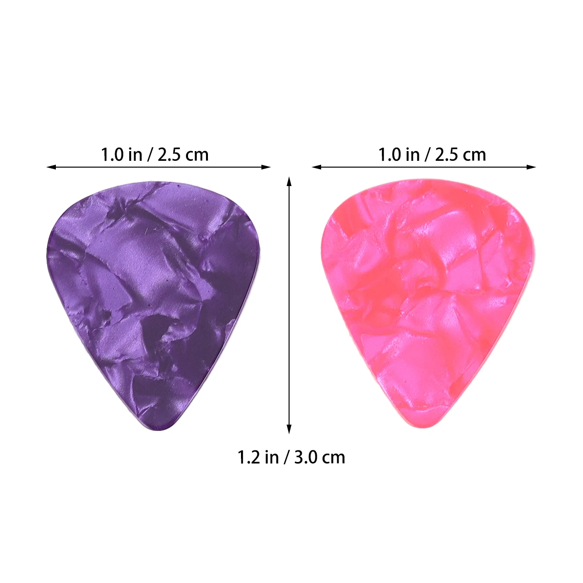 

50Pcs Practical Celluloid Guitar Picks Set Comfortable Thumb Picks Index Finger Plectrum Guitar Accessories