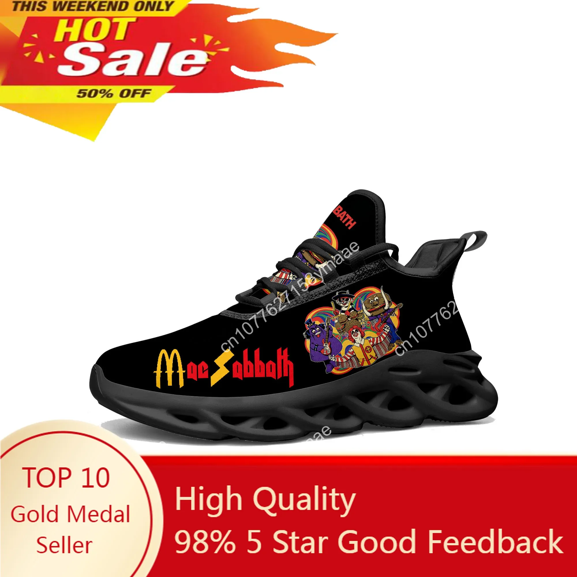 

Mac Sabbath Flats Sneakers Mens Womens Sports Running Shoes High Quality Sneaker Customization Shoe Lace Up Mesh Footwear Black
