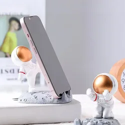 Creative astronaut mobile phone bracket Astronaut flat support ornaments lazy online class drama live bracket