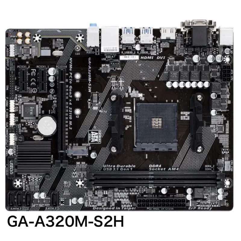 

For Gigabyte GA-A320M-S2H Motherboard 32GB DDR4 Socket AM4 Micro ATX Mainboard 100% Tested OK Fully Work Free Shipping