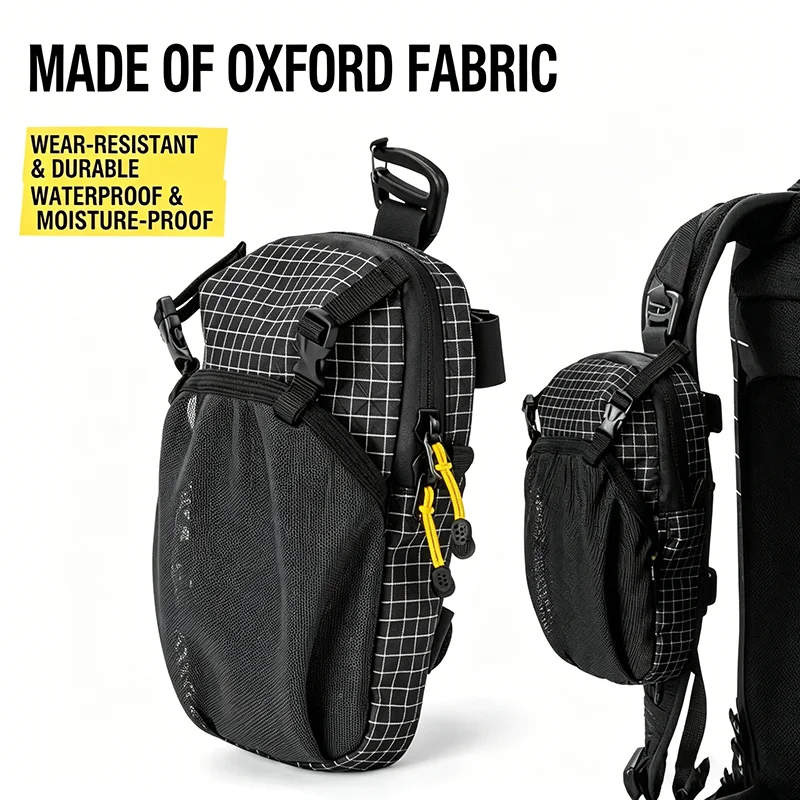 Rucksack-Schultergurt-Zubehörtasche, Smartphone-Tasche, wasserdichte Gurttasche für Sport, Wandern, Camping, leicht