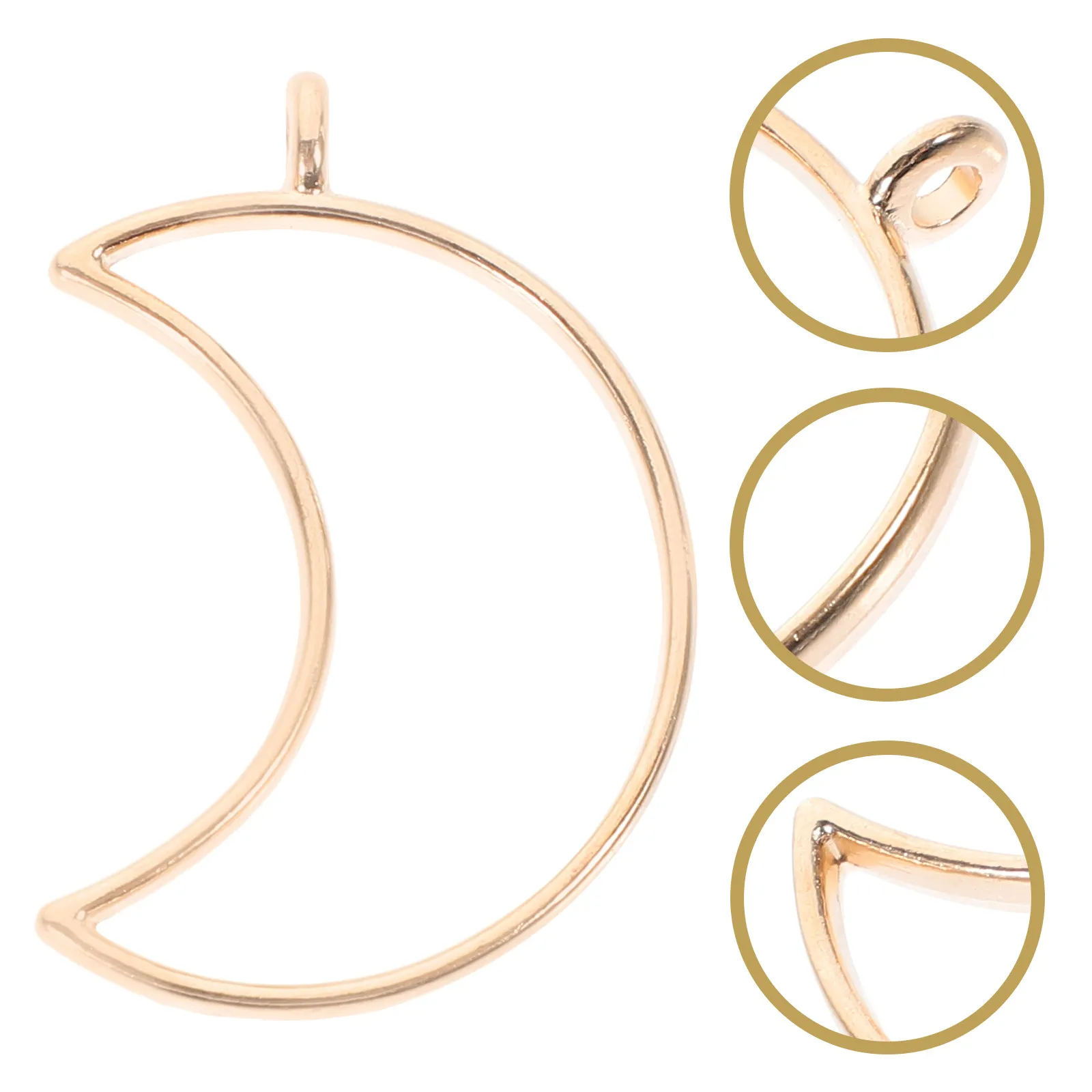 

50 шт. креативных подвесок в форме луны с открытым креплением для изготовления украшений из смолы, поделок своими руками, полых поддонов из сплава для ожерелий