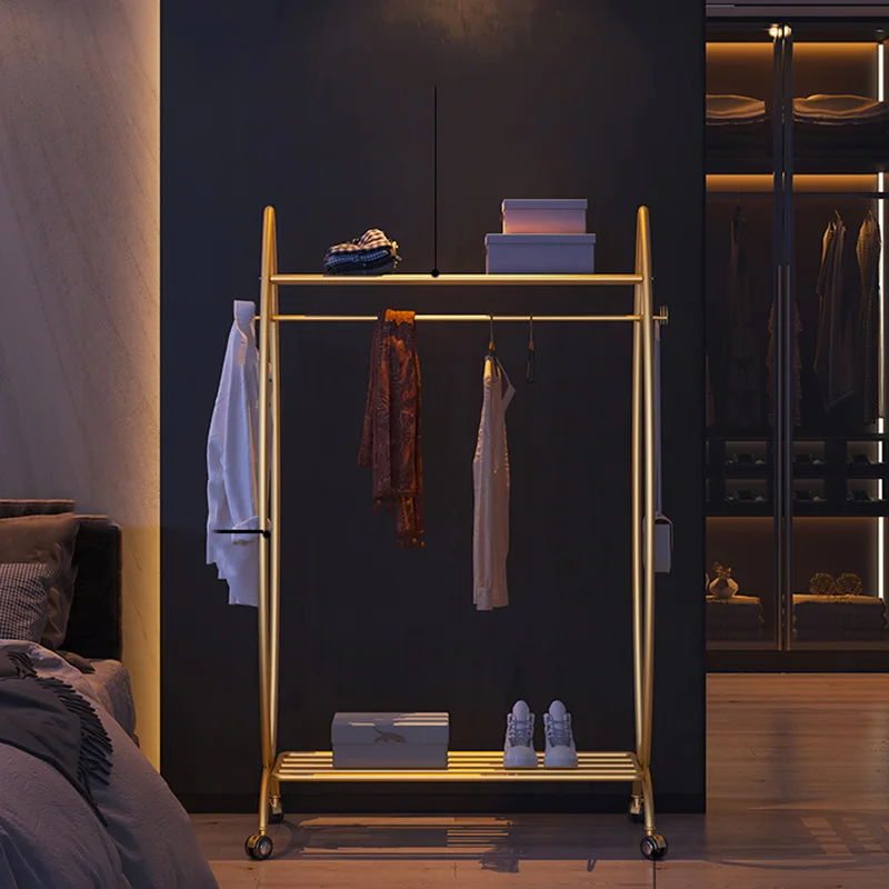 Eingang Metall Kleidung Rack Faltbare Flur Gold Bad Kleiderbügel Wohnzimmer Multifunktionale Perchero Möbel Hause