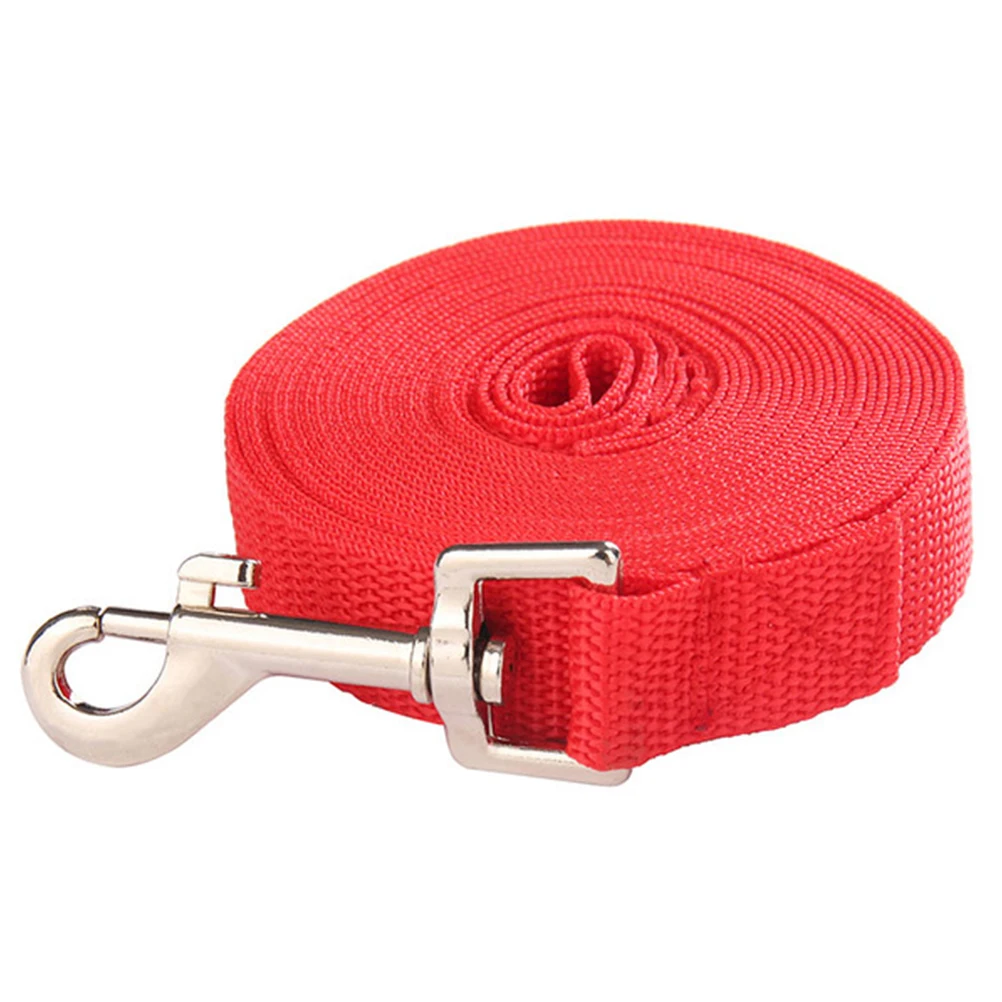 

Heavy Duty Dog Training Leash Pet Puppy Lead Long Durable Pp Material Comfortable Release Red For Obedience Training