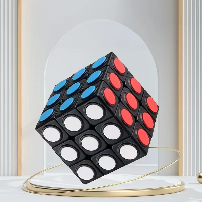 3x3x3 Pyraminx 3×3 Magic Cube Speed Puzzle Children's Toy 3X3 Mirror Cubo Magico Dot Circle Black Background Cube Puzzle