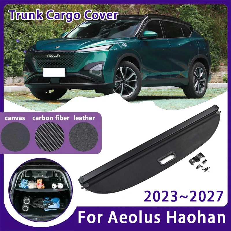 

Car Trunk Curtain Covers For Dongfeng Aeolus Haohan 2023~2027 Retractable Storage Trunk Rack Partition Shelters Auto Accessories