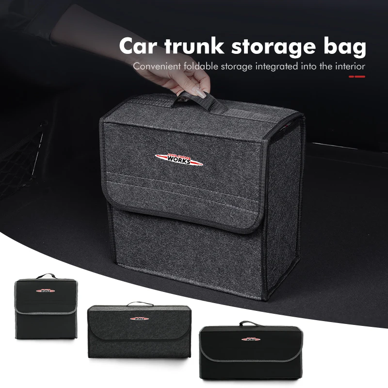 Car Trunk Storage Box Large Capacity Auto Multiuse Tools Bag For MINI Cooper Works R56 F56 R53 R60 Clubman JCW Countryman