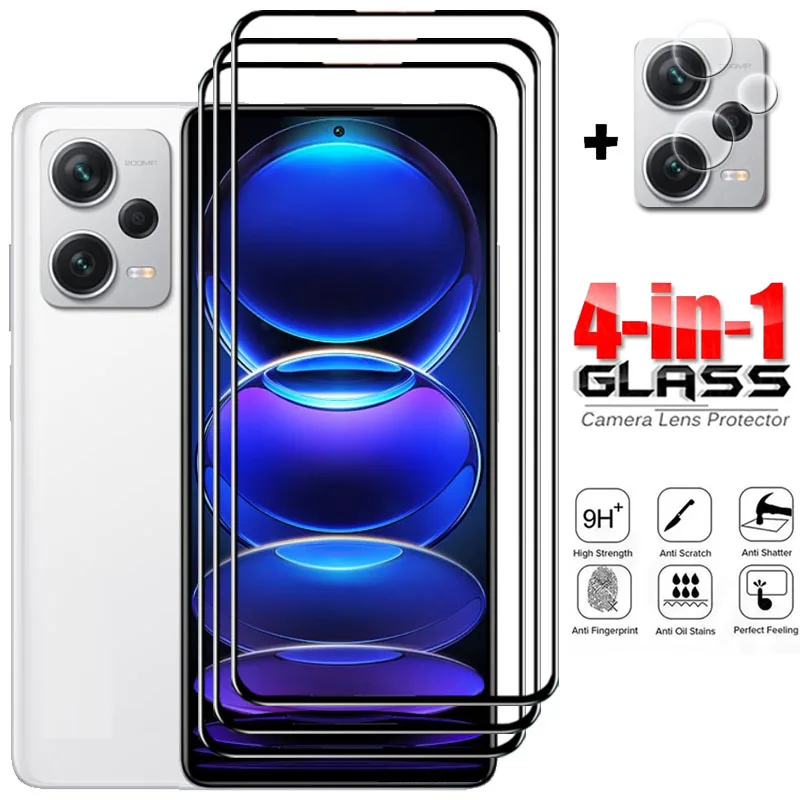 

4in1 For Xiaomi POCO X5 Tempered Glass For POCO X5 Pro 5G Full Cover Camera Lens Film Screen Protector For Poxo Poko Poco X5 5G