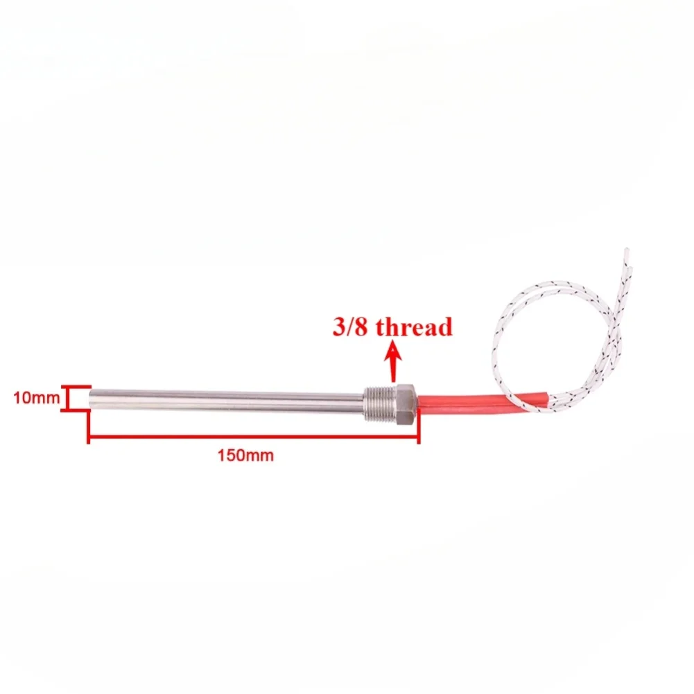 Replacement Cartridge Type Resistance Igniter 220v with 3/8 Thread for Wood Pellet Stove Heating Element 300W 350W