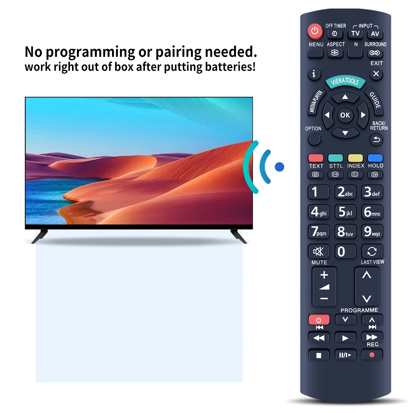 New N2QAYB000717 Replaced Remote Control Fit for Panasonic Plasma television TX-P42X50E TX-P50X50E TX-L32EM5B TX-L39EM5B