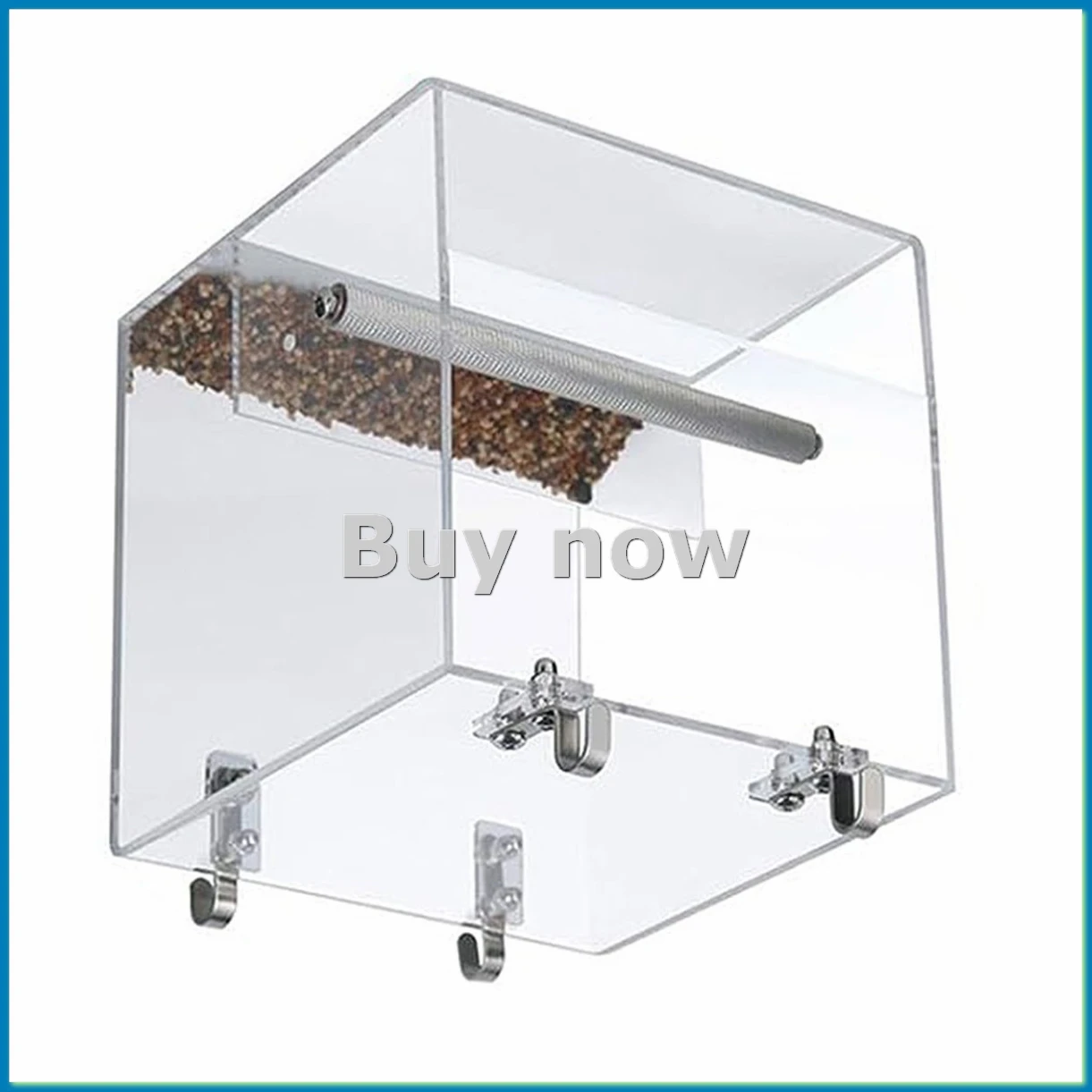 

No Mess Bird Feeder for Cage Bird Feeder Automatic Bird Feeder for Cage, Acrylic Bird Feeder Parrot Cage Food Feeder-A51M