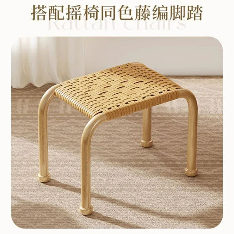 Balcony Rocking Chair 2024 New Adult Lunch Break Reclining Chair Lazy Sofa Adults Can Sleep Leisure Rattan Chair