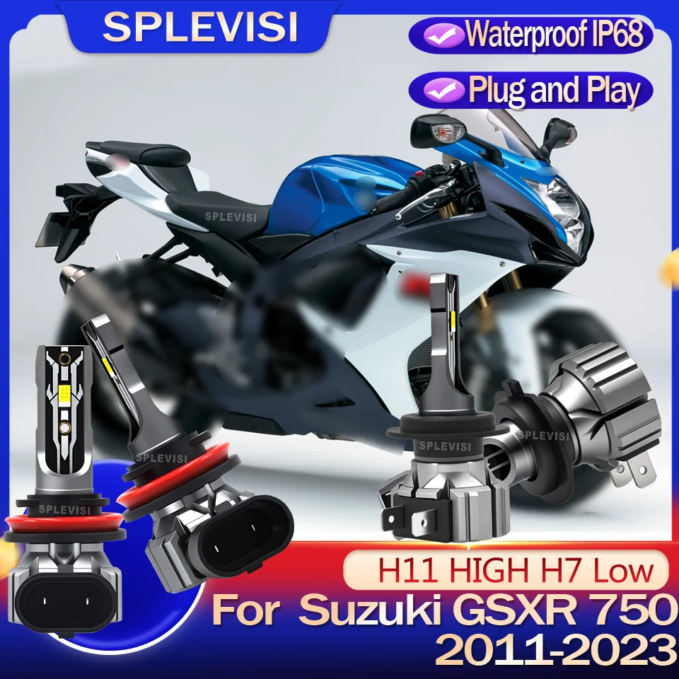 

Plug-and-Play LED H11 H7 motorcycle Headlight High Low Beam Bulbs For Suzuki GSXR 750 2011 2012 2013 2014 2015 2016 2017 -2023